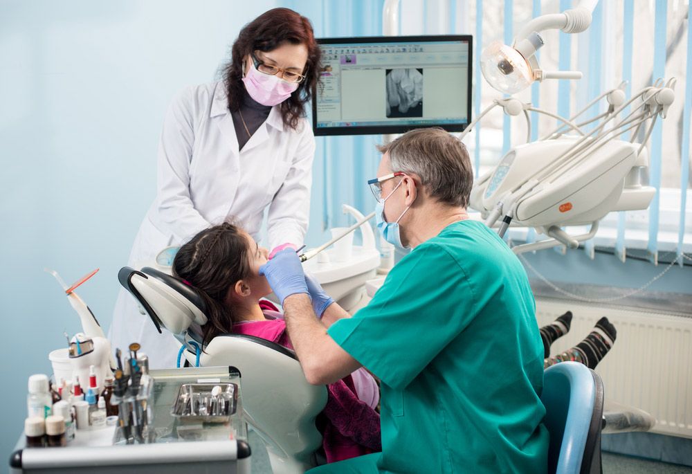kid having dental checkup