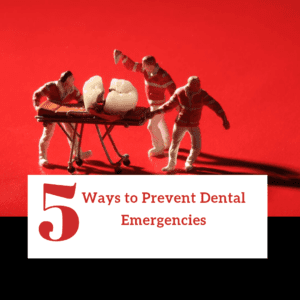 Title banner for "5 ways to prevent dental emergencies"