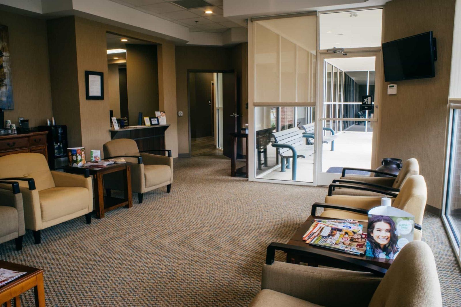Waiting area of Covington Dental