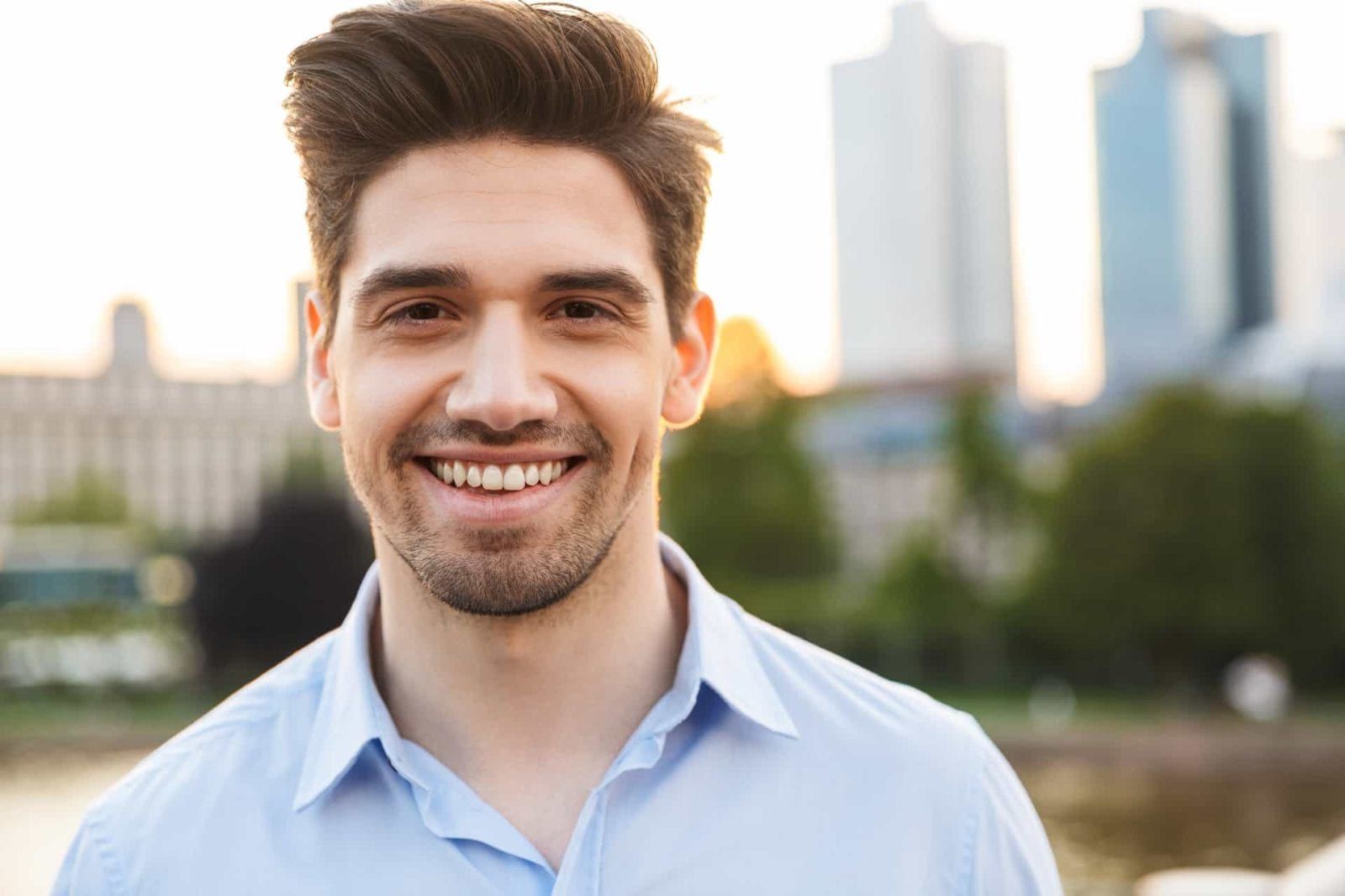 man smiling